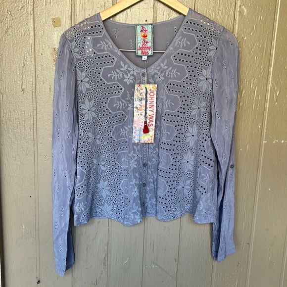 Johnny Was Tops - Johnny Was embroidered top